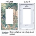 thumbnail image 3 of Yayeee Rocker Switch Wall Plate 1-Gang 4.6"x2.9" Home Decorative Outlet Cover, Floral Forest Pattern, 3 of 6