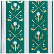 Bonjour Fête Le Golf Large Paper Party Napkins | 3-Ply Sporty Napkins for Outdoor Events, Father's Day, Golf Tournaments | Premium Cocktail Size | Festive Decor | Pack of 20, 5" Folded