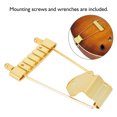thumbnail image 1 of Jazz Guitar Tailpiece, Individual Fret Wire Saddles Jazz Guitar Bridge Set Rosewood Base Height Adjustable  For 6 String Guitars, 1 of 8