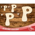 thumbnail image 3 of Unfinished Wood Groovy P Font Shape 5" / 1/2", 3 of 3