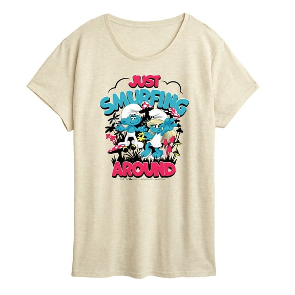 Smurfs - Just Smurfing Around - Women's Short Sleeve Graphic T-Shirt