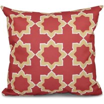 Simply Daisy 16" x 16" Bohemian 2 Geometric Outdoor Pillow, Orange