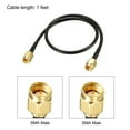 thumbnail image 2 of Uxcell 1ft RG174 50Ohm SMA Male a SMA Male Cable Coaxial Plástico Negro 2pcs, 2 of 5
