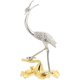 thumbnail image 1 of Estatuas de pájaros de grúa de hierro fundido, estatuilla de mesa de arte del hierro con pátina de Metal de pie, decoración de Navidad para oficina y hogar, 1 of 3