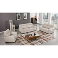 thumbnail image 2 of EK081 Light Gray Color With Italian Leather Chair and wooden legs, 2 of 5