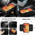 thumbnail image 5 of Yuyamidu 12pcs Car Accessories Seaside Front Car Seat Cover Set Orange Sunset Steering Wheel Cover Seatbelt Pads Armrest Mat Trash Can Mount Pocket Cup Holders Rearview Mirror Cover Keychain, 5 of 7