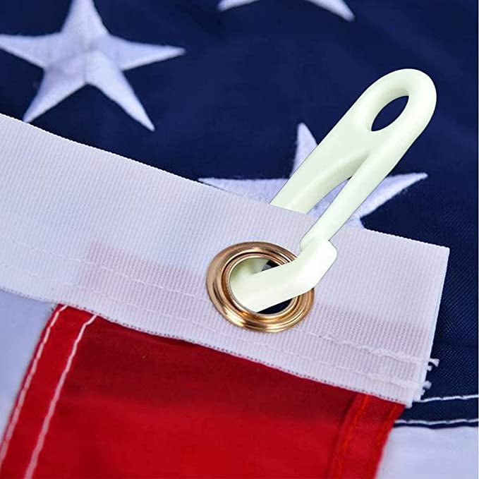 8 PCS Flag Pole Clips Snap Hooks Nylon Flagpole Accessories - to Attach  Flag to Flagpole with Rope 