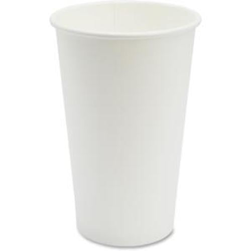 Genuine Joe, GJO19050PK, Disposable Hot Cup, 50 / Pack, White, 16 fl oz
