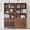Walnut,Walnut-Black,2 pcs, variant on MIYZEAL 71" Tall Walnut Bookcase, 5-Tier Bookshelf with Storage Cabinet & Adjustable Shelves, Mid-Century Freestanding Display Cabinet for Living Room, Home Office
