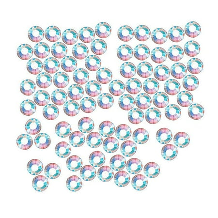 Green Swarovski Rhinestones Hot Fix Swarovski Crystal, Round Flatback Rhinestone Hotfix SS16 3.8mm, 50 Pieces, Crystal AB ()