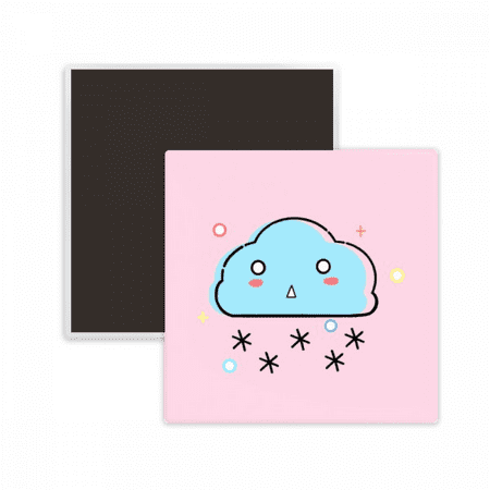 

Sleet Snow Rain Lovely Square Ceracs Fridge Magnet Keepsake Memento