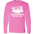 thumbnail image 3 of Inktastic Yellowstone National Park with Bear Mountains and Trees Long Sleeve T-Shirt, 3 of 5