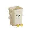 thumbnail image 1 of relayinert Bathroom Trash Can Cream Style With Standing And Sitting Options For Bathroom Garbage Bin Kitchen Sitting posture S(7L), 1 of 6
