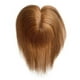 thumbnail image 1 of Fqning Adorno de cabello humano con cuero cabelludo vívido que se ve completamente atado a mano, base de seda suave, pieza de cabello liso de 5 '' * 5,5 '' para cabello fino (12 pulgadas 6 # marrón cl, 1 of 1