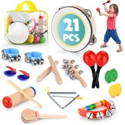 BRITENWAY Educational & Musical Percussion for Kids and  Children Instruments Set 21 Pcs