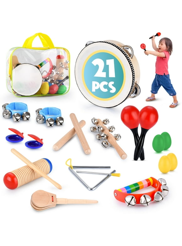 BRITENWAY Educational & Musical Percussion for Kids and  Children Instruments Set 21 Pcs