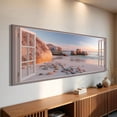 thumbnail image 2 of Beach Window Canvas Wall Art - Large Coastal Picture Landscape Canvas Prints Tropical Sea Paintings, Horizontal Summer Seascape Artwork for Living Room Bedroom, 2 of 7