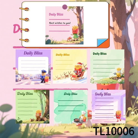 Practical and Convenient for Busy Lifestyles (3.54×3.54 inches),100-pack with105 Various Emoticon Stickers,Watercolor Adorable Elegant Vintage Sticky Notes for Office&Planning