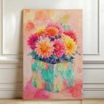 thumbnail image 4 of Dahlia Flower Canvas Wall Art 8x12 inches - Watercolor Floral Dahlia Flower Canvas Artwork for Neutral Farmhouse Interior, 4 of 5