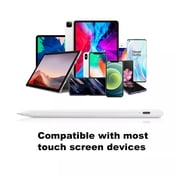Stylus Pen for iPad, Universal Active Screen Pencil, Stylus Pencil for Apple iPad/iPhone/Android/IOS Samsung with 2 Replacement Tips, White