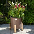 thumbnail image 3 of Grapevine Resin Wicker Planter with Stand, 3 of 7
