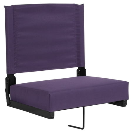 Grandstand Comfort Seats by Flash Flash Furniture Stadium Chair with Ultra-Padded Seat in Dark