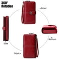 thumbnail image 4 of KeesonKimi Female Elegant Large Capacity Purse and Credit Card Holder, Wine Red, 4 of 7