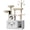 White #1, variant on Memoryfield Litter Box Enclosure with Cat Tree Tower & Condo, Hidden Cat Washroom Furniture with Sisal Scratching Post, Plush Perch & Multiple Platforms, Gray