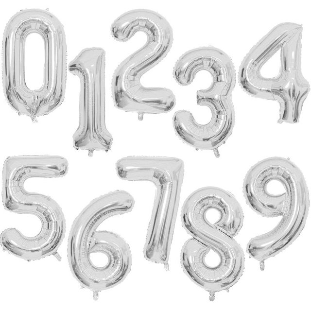 Globos de aluminio con números gigantes para adultos y niños, figuras de helio de aire de 32/40 pulgadas, suministros de decoración para fiestas de cumpleaños, 0-9 Globos digitales