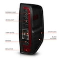 thumbnail image 3 of ANZO USA Tail Light Assembly 311444 LED; Smoke Lens; Black Housing; Set Of 2, 3 of 6