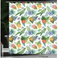 thumbnail image 4 of Ambesonne Floral Shower Curtain, Layout of Colorful Flowers, 69"Wx75"L, Multicolor, 4 of 5