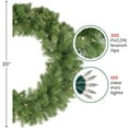 thumbnail image 3 of Northlight Real Touch™️ Pre-Lit Noble Fir Artificial Christmas Wreath - 30" - Clear Lights, 3 of 7