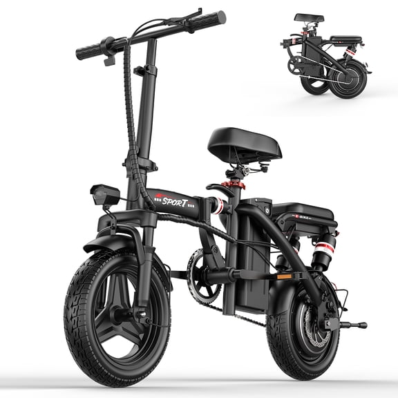 Electric Bike for Adults Teens, 1000W Peak Motor, 25MPH Folding E-Bike, 720Wh Battery, 45 Miles Range, Advanced 6 Point Suspension, 14" Compact Electric Bicycle with Pedals for Commuting