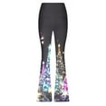 thumbnail image 4 of Cmfcve Women's Yoga Leggings High Waist Colorful Athletic Flare Pants Casual Stretchy Tummy Control Workout Pants, 4 of 5
