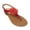 Red, variant on Women's PomPom With Side Buckle Sandals