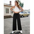 thumbnail image 4 of Yesfashion 2025 Women Sports  Pants High Waist Casual Wide Leg Long Lounge Pull On Trousers with Pocket, 4 of 9