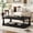 Black, variant on Euroco Vintage Coffee Table with Vase Column Legs, Pine Veneer Top and Solid Rubberwood Frame – Retro Living Room Center Table, Easy Assembly