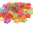 thumbnail image 5 of U8MO 100 Mixed Colour Transparent Acrylic Smooth Star Charm Beads 14mm Kids Crafts, 5 of 6