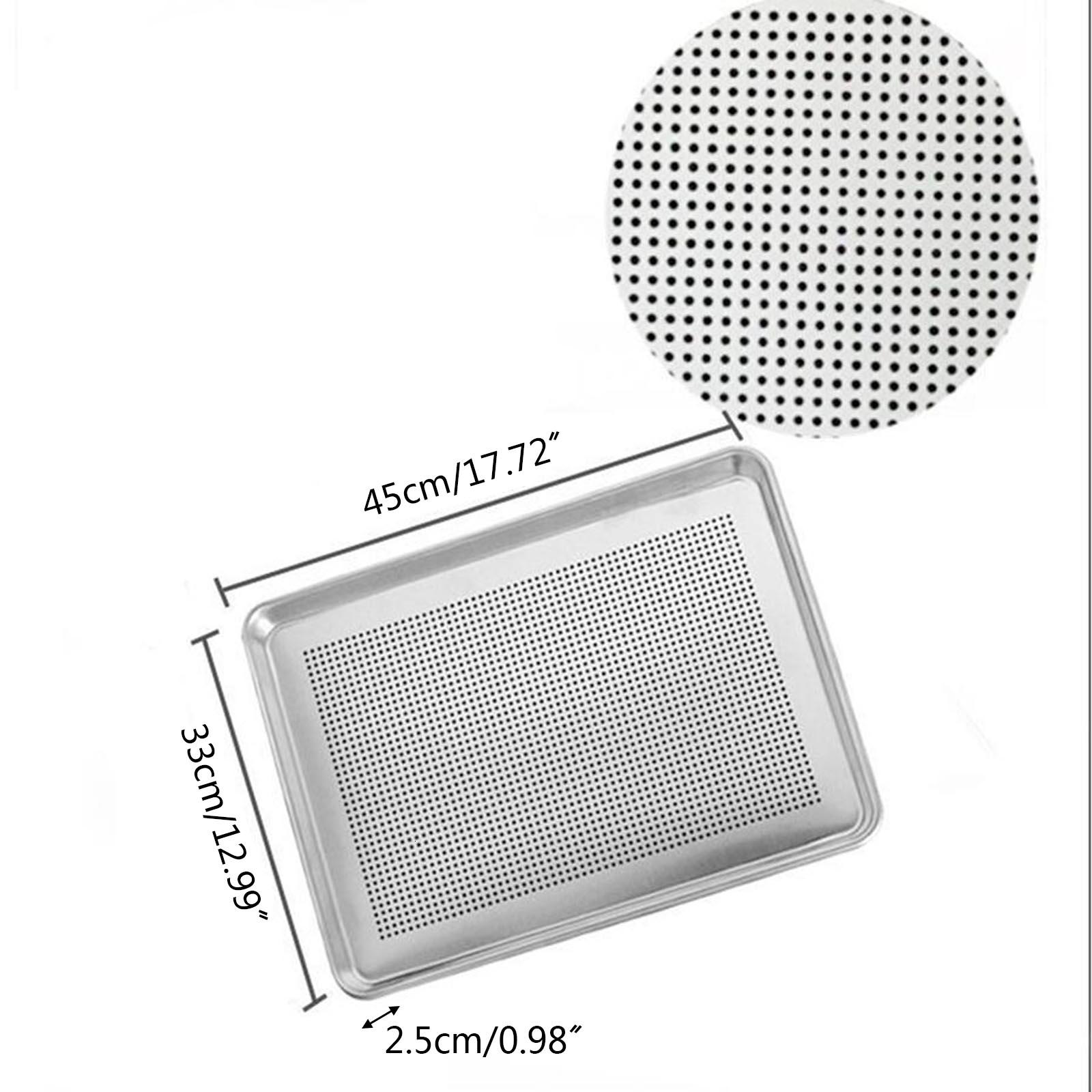 hejhncii Perforated Baking Sheet Pan Perforated Cake Pan Commercial Bakery Equipment Cake Pans Aluminum Alloy Material for Baking