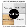 thumbnail image 4 of 4 Piece Pegboard Wall Organizer, White Pegboard Wall Hanging, Pegboard for Craft Room, Garage, Kitc, 4 of 5