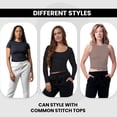 thumbnail image 3 of Paquete de 3 pantalones de chándal Common Stitch para mujer, pantalones de chándal acogedores para mujer, pantalones de yoga de forro polar para mujer (disponibles en Plus), 3 of 7