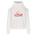 thumbnail image 4 of CEHVOM Mode Femme Décontractée Manches Longues Imprimé Saint-Valentin Col Rond Haut/chemise Liquidation, 4 of 4