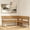 Pecan/No Cushion, variant on Risa Corner Bench (64in x 64in / 1620mm x 1620mm), Pecan