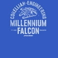thumbnail image 2 of Men's Star Wars Millennium Falcon Corellian Engineering  Graphic Tee Royal Blue Heather Large, 2 of 5