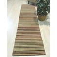 thumbnail image 4 of Black/Red Striped Handmade Wool Rug, 4 of 4