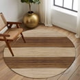 thumbnail image 2 of Round Rug 7Ft Washable Non-Slip, Brown Wood Grain Circle Area Rugs for Living Room Bedroom, Ombre Rustic Retro Wooden Plank Indoor Floor Mats Carpet Runner for Home Decor Aesthetic, 2 of 8