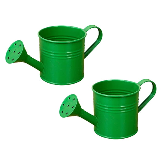 2Pcs Metal Watering Can For Outdoor Plants, Galvanized Steel Watering Can With Removable Spout, Perfect Home & Garden Décor Yellow 7.5*7*7.2Cm