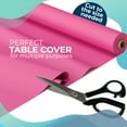 thumbnail image 5 of Exquisite 300 ft. x 40 in. Hot Pink Plastic Tablecloth Rolls - Disposable Table Cover Rolls, 5 of 8