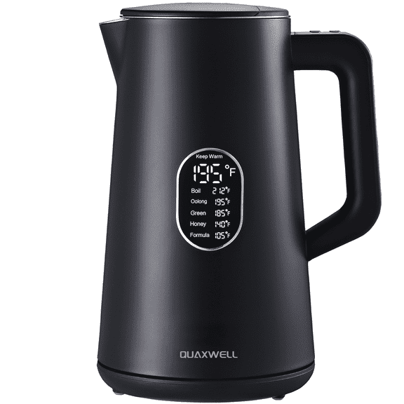 1.5L Electric Tea Kettle, Temp Control Display, Keep Warm, Auto Shut-Off, Black