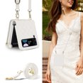 thumbnail image 7 of ELEHOLD for Samsung Galaxy Z Flip 4 Wallet Case,Soft Leather Card Slot Holder Zipper Purse Shockproof Protective Case with Shoulder Strap for Samsung Galaxy Z Flip 4,White, 7 of 7